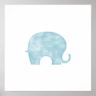 Póster un elefante azul