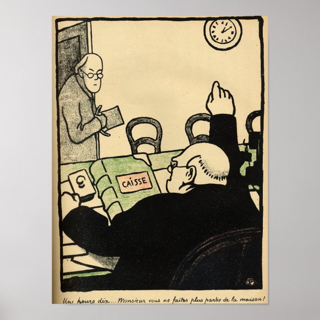 Póster Un empleador despide a uno de sus empleados (Frente)