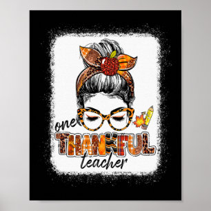 Póster Un Encantado Profesor Messy Bun Cute Otoño Otoño