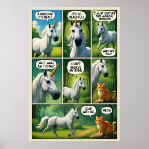 Póster Un encuentro mágico con un gato parlante
