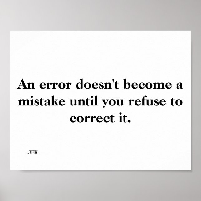 Póster Un error (Frente)