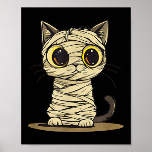 Póster Un Espeluznante Y Adorable Vestido De Gato Mummy P