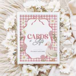 Póster Un estúpido Chica de Goose con tarjetas y regalos