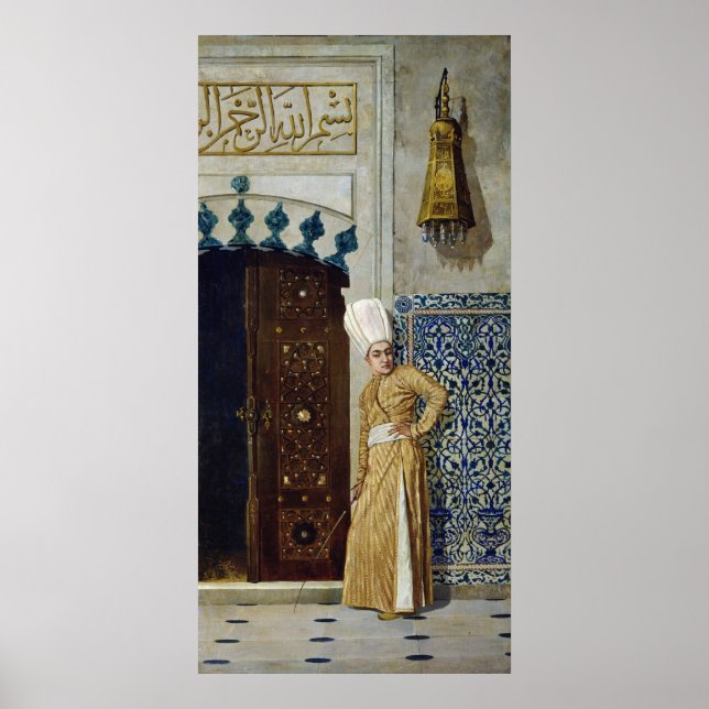 Póster Un eunuco antes de la puerta del harem (Frente)
