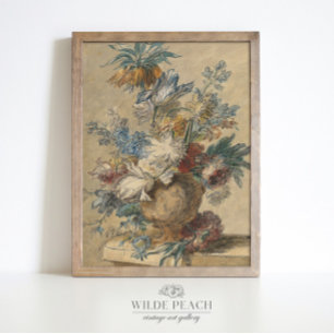 Póster Un extenso Bouquet de flores de primavera pintado
