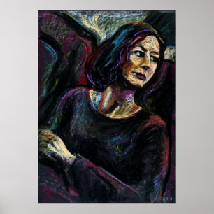 Póster Un extraño absoluto - un pintura pastel de aceite