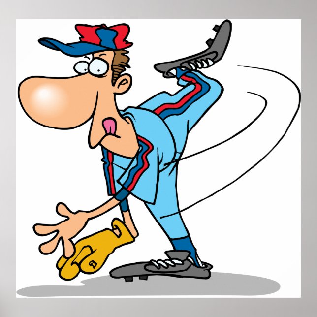 Póster Un extraño lanzador de béisbol Personalizado lanza (Frente)