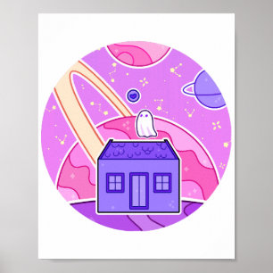 Póster Un fantasma que vive en el espacio