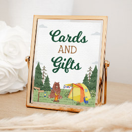 Póster Un Feliz Camper Cumpleaños Cartas de Camping y Reg