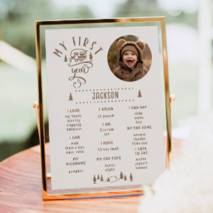 Póster Un feliz campista cumpleaños 1 Foto Hito