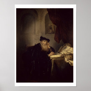 Póster Un filósofo, 1635 (aceite en el panel)