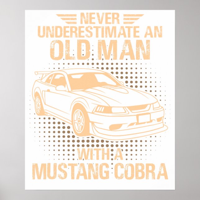 Póster Un Ford Mustang 2000 Svt Cobra R antiguo (Frente)