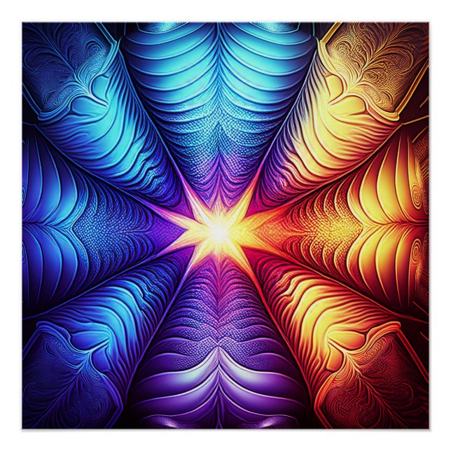 Póster Un Fractal Lyapunov Muy Colorido (Anverso)
