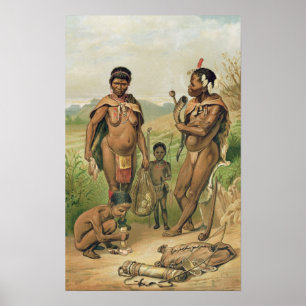 Póster Un frontispiece de la familia de Bosjesman