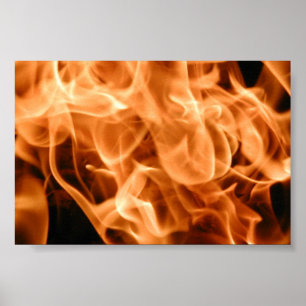 Póster Un fuego llameante cada vez mayor