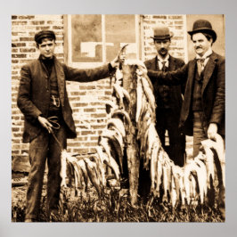 Póster Un fuerte lleno de peces una buena captura para el