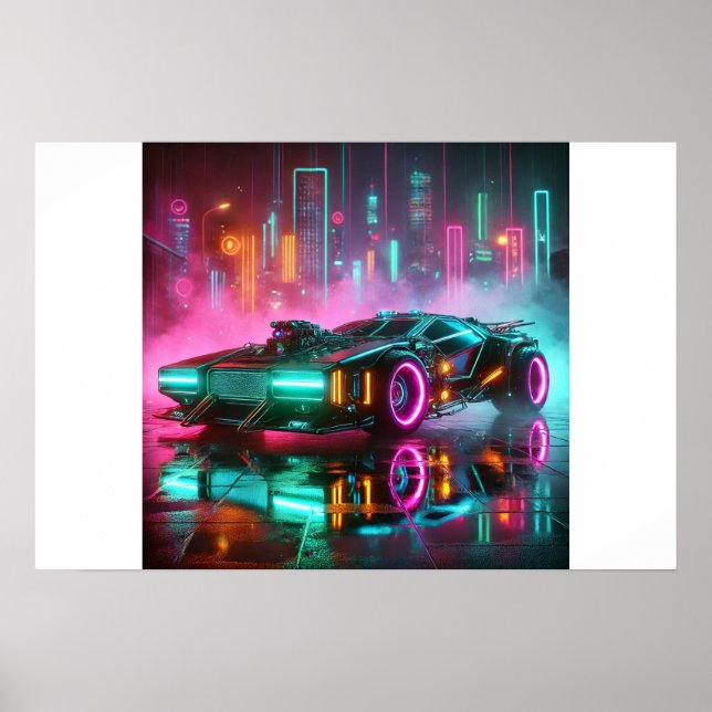 Póster Un futuro retro Poster de sintonización de Hyper C (Frente)