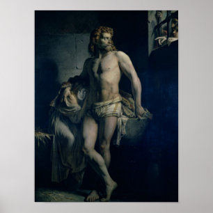 Póster Un galo y su hija encarceladas en Roma, 1847