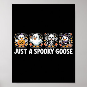 Póster Un ganso espeluznante lindo divertido Halloween ga