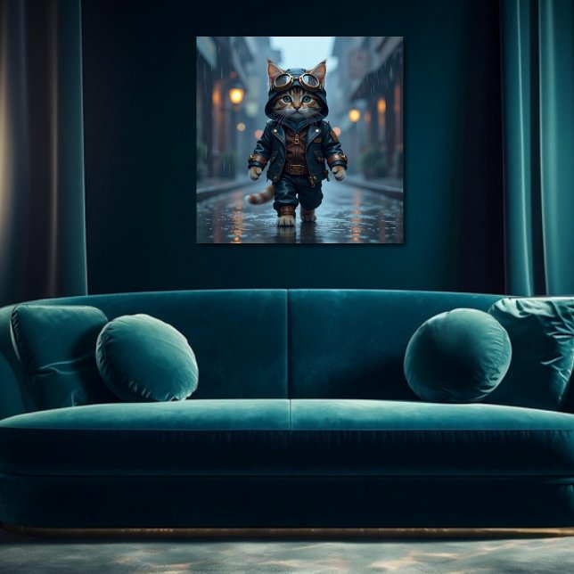 Póster Un gatito de Steampunk lindo camina en el Poster d (Subido por el creador)
