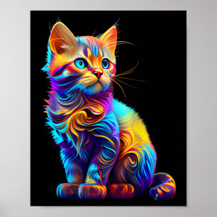 Póster Un Gato Agradable Para Los Amantes De Los Gatitos