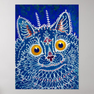 Póster Un gato al estilo gótico por Louis Wain