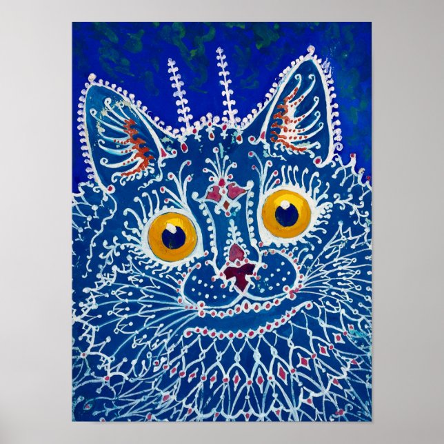 Póster Un gato al estilo gótico por Louis Wain (Frente)