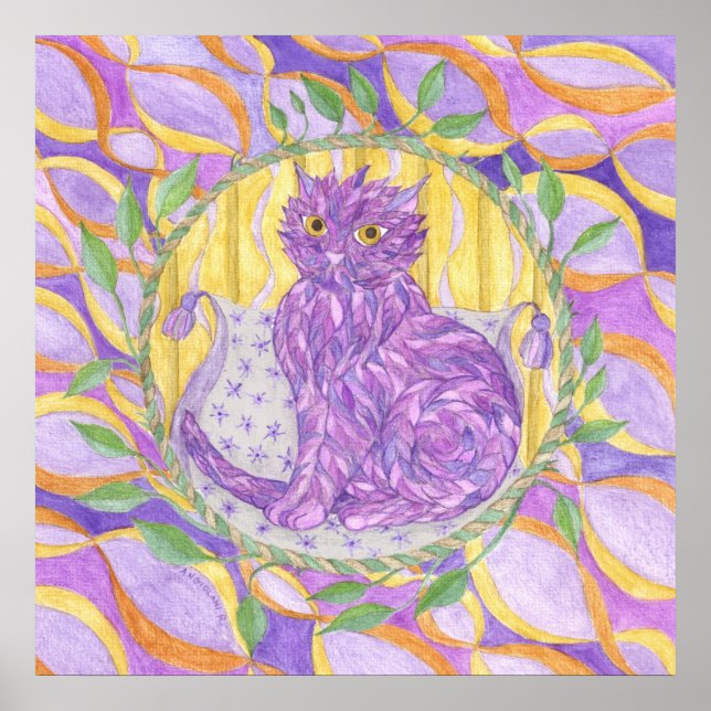 Póster Un gato engrasado (Frente)