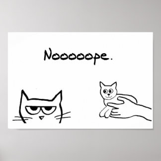 Póster ¿Un gato enojado como un gatito? - Funny Cat Poste