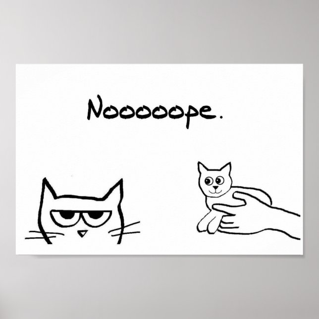 Póster ¿Un gato enojado como un gatito? - Funny Cat Poste (Frente)