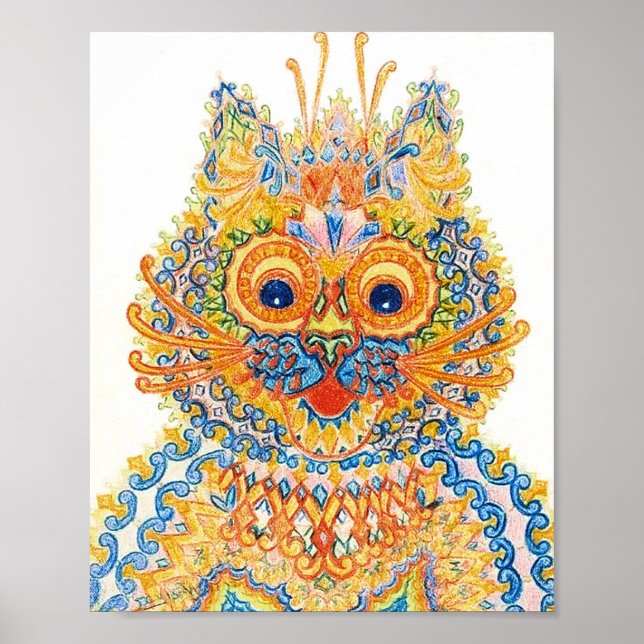 Póster Un Gato Oído, Louis Wain (Frente)