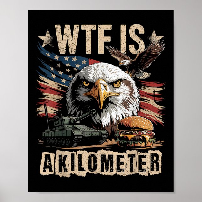 Póster Un gracioso meme de coma: Eagle Burger Tank Es Un  (Frente)