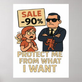 Póster Un gráfico humorístico al estilo personalizado