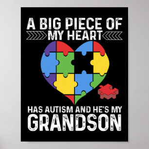 Póster Un gran artículo que mi corazón tiene autismo y es