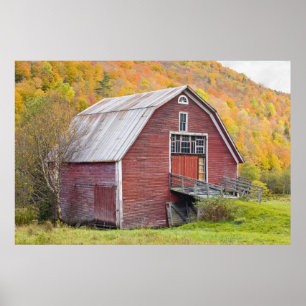 Póster Un granero en las Green Mountains de Vermont. Hanc