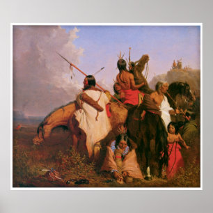 Póster Un grupo de Siux de Charles Deas 1845