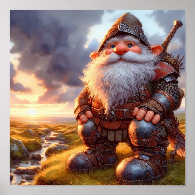 Póster Un guerrero de Gnome posando para la cámara (Frente)