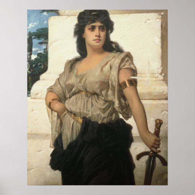 Póster Un guerrero justo (aceite sobre lienzo) (Frente)