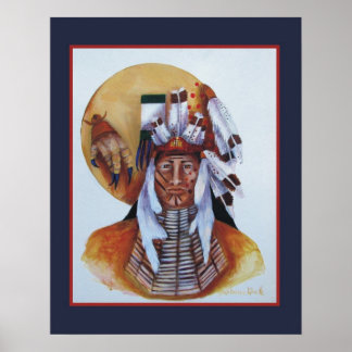 Póster Un guerrero nativo americano