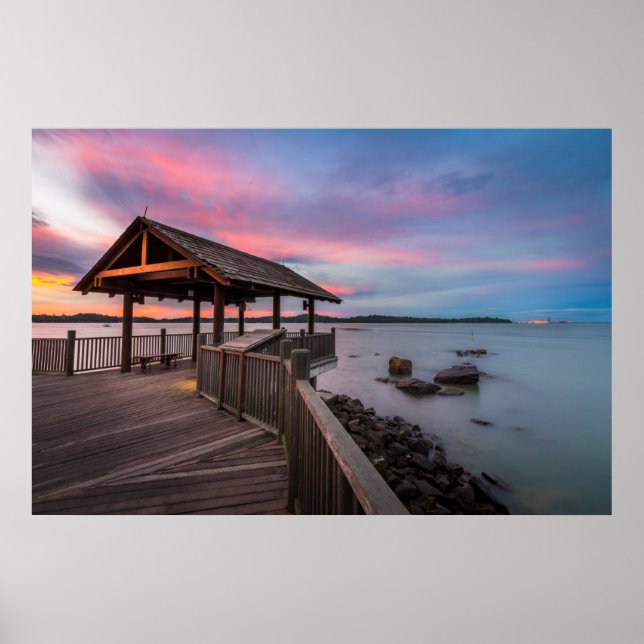 Póster Un hermoso atardecer (Frente)