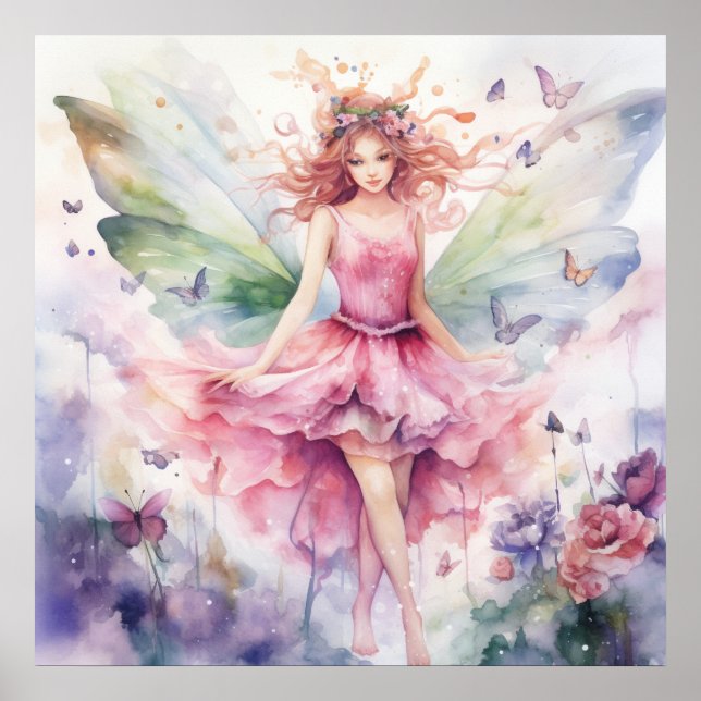 Póster Un hermoso hada de primavera (Frente)