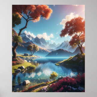 Póster Un hermoso paisaje de 4 k
