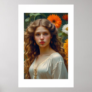 Póster Un hermoso retrato chica
