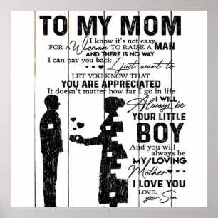 Póster Un Hijo Aburrido A Mi Regalo De Mamá   Agradable r