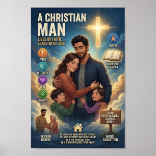 Póster Un hombre cristiano