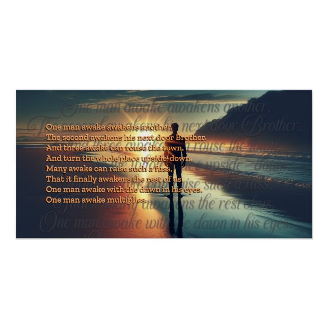 Póster Un hombre despierto (Anverso)