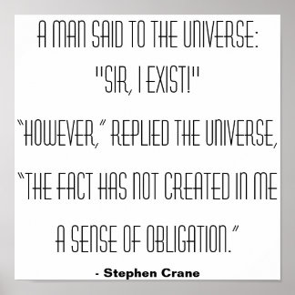 Póster Un hombre le dijo al Universo...