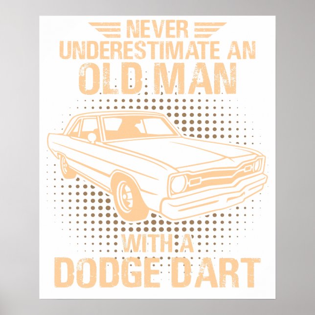 Póster Un hombre mayor Dodge Dart 73 (Frente)