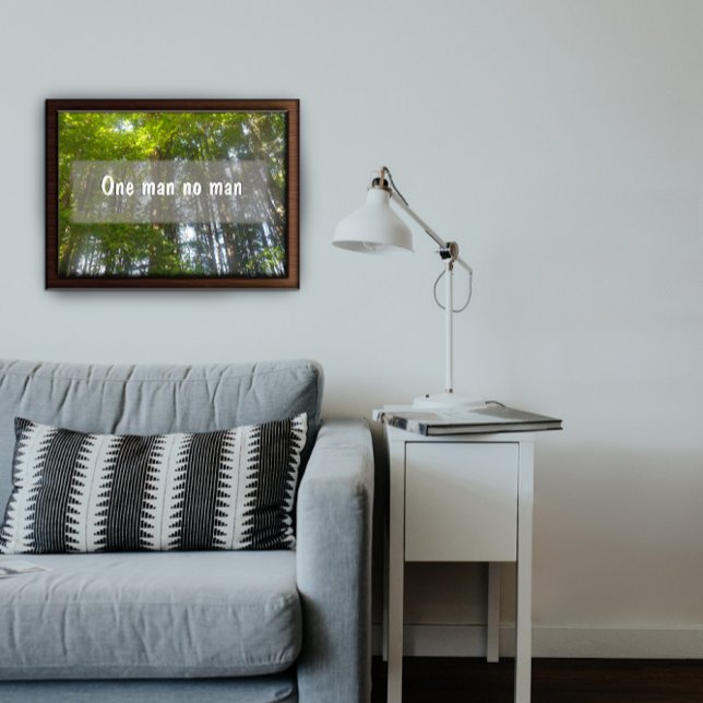 Póster Un hombre ningún hombre poster Inspirador (Subido por el creador)