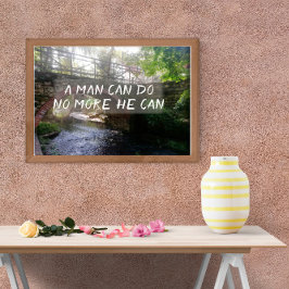 Póster Un hombre no puede hacer más que provertir poster